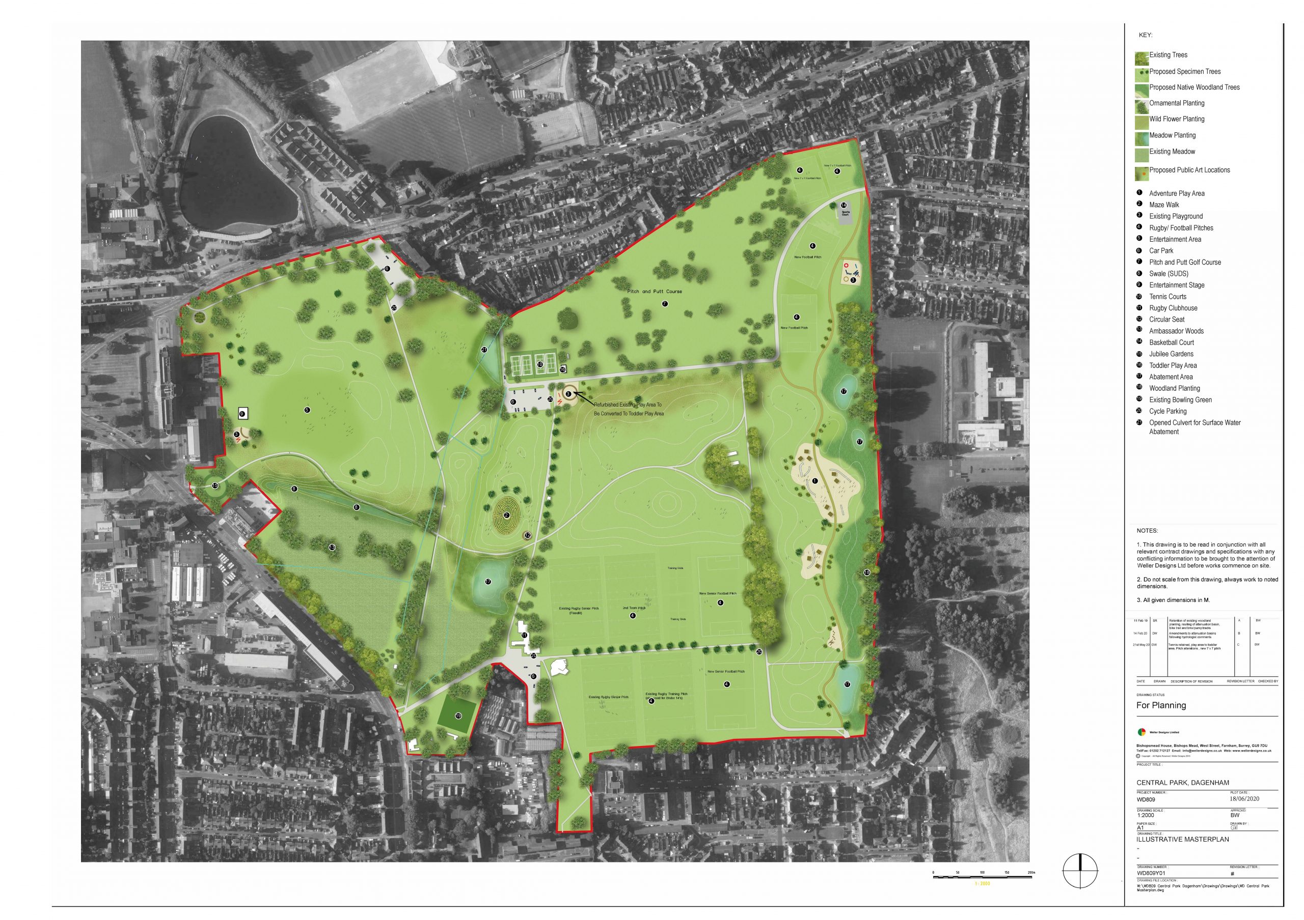 WD809_Central Park_A1 Masterplan GW Updated 180620(1)